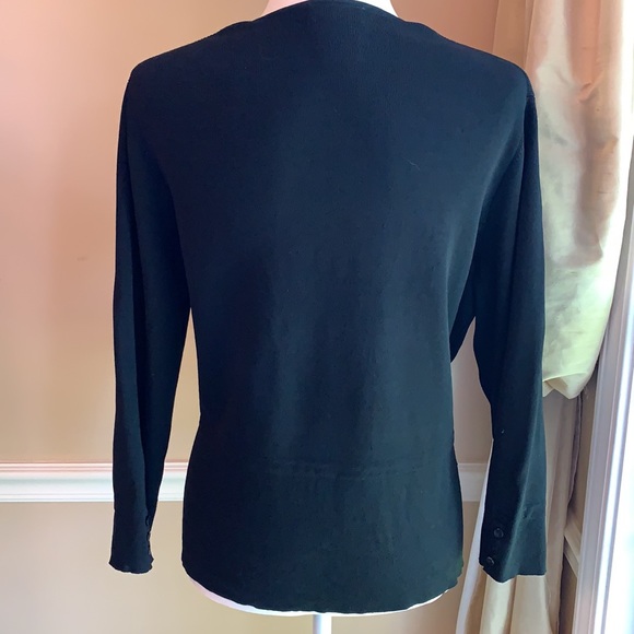 Talbots Flat Knit 3/4 Sleeve Sweater Jacket Cardi - Picture 3 of 7